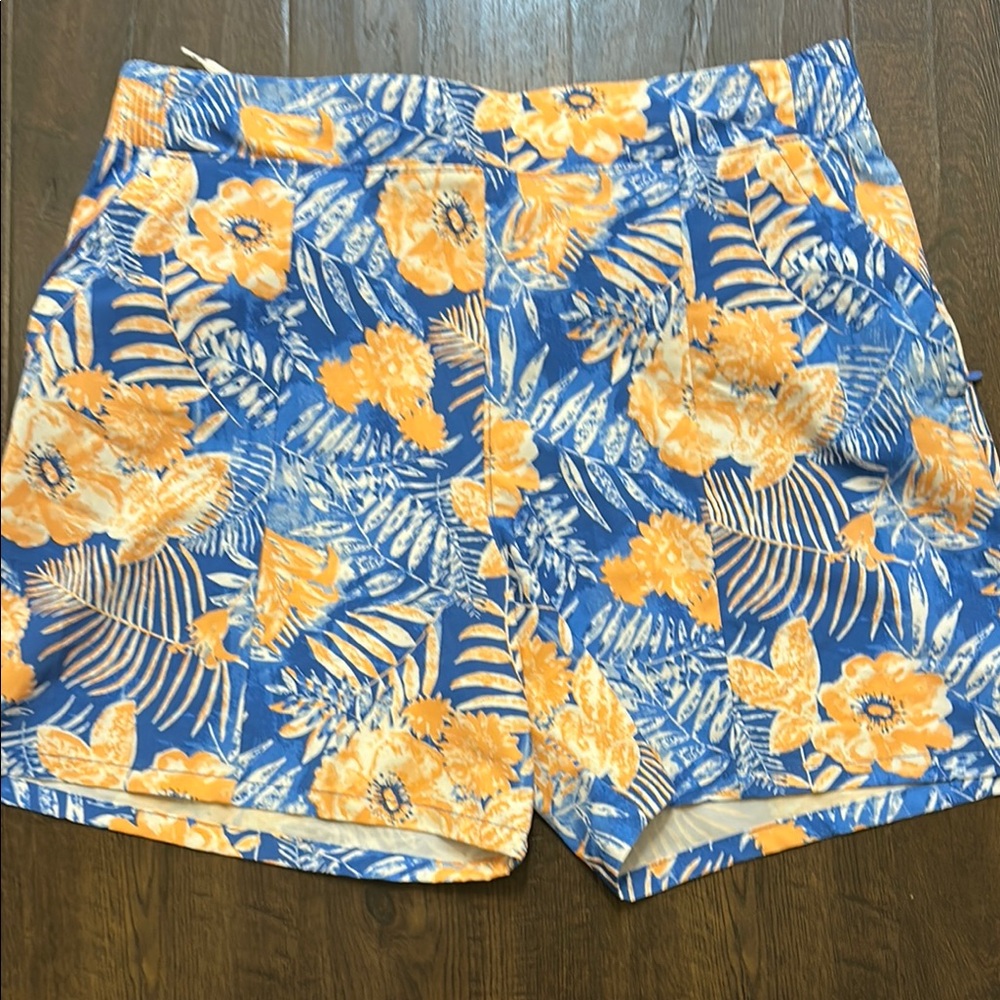 Columbia Blue and Orange Bermudas Vibrant Summer Style